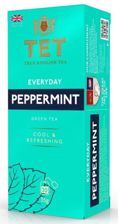 Чай зелений з м'ятою TET Everyday Peppermint 20 пакетиків, фото 1