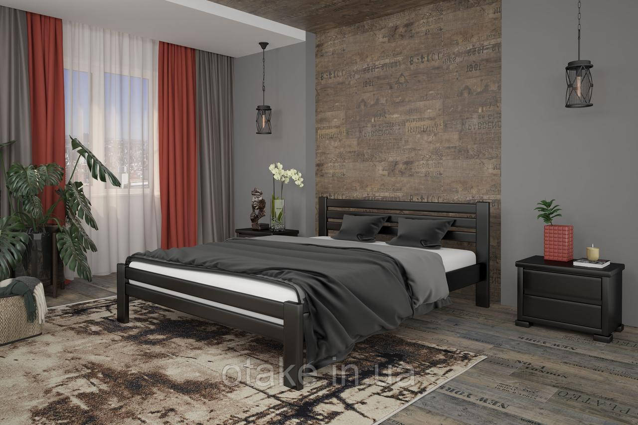 Двоспальне ліжко Mebigrand Прем'єра Венге 140х200 см (DMBG-2058), фото 1