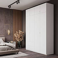 Шафа розпашна с антресолью Doros Лукас 160х50х240 см Білий (DRS-011193)