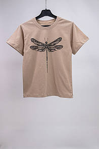 Футболка підліткова для дівчинки з принтом Стрекоза кулір