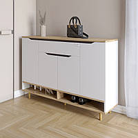 Комод у передпокій з полицею для взуття LION Салліван Тумба-2 Німфея альба/Дуб Аппалачі (LION-041007)