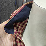 Сорочка чоловіча картата короткий рукав 2XL коричнева, фото 3