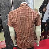Сорочка чоловіча картата короткий рукав 2XL коричнева, фото 7