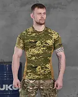 Футболка пиксель мужская вставки кайот з гербом размер