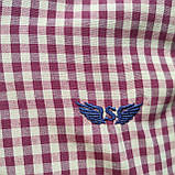 Сорочка чоловіча картата короткий рукав 2XL коричнева, фото 8