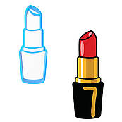 Помада 2 вирубка для пряників 7*2,4 см (3D)