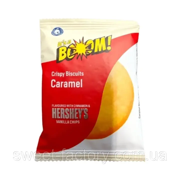 Печиво It's a Boom Crispy Biscuits Caramel Hershey's 25g, фото 1