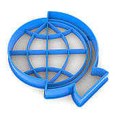 Глобус вирубка для пряників 8*7 см (3D)