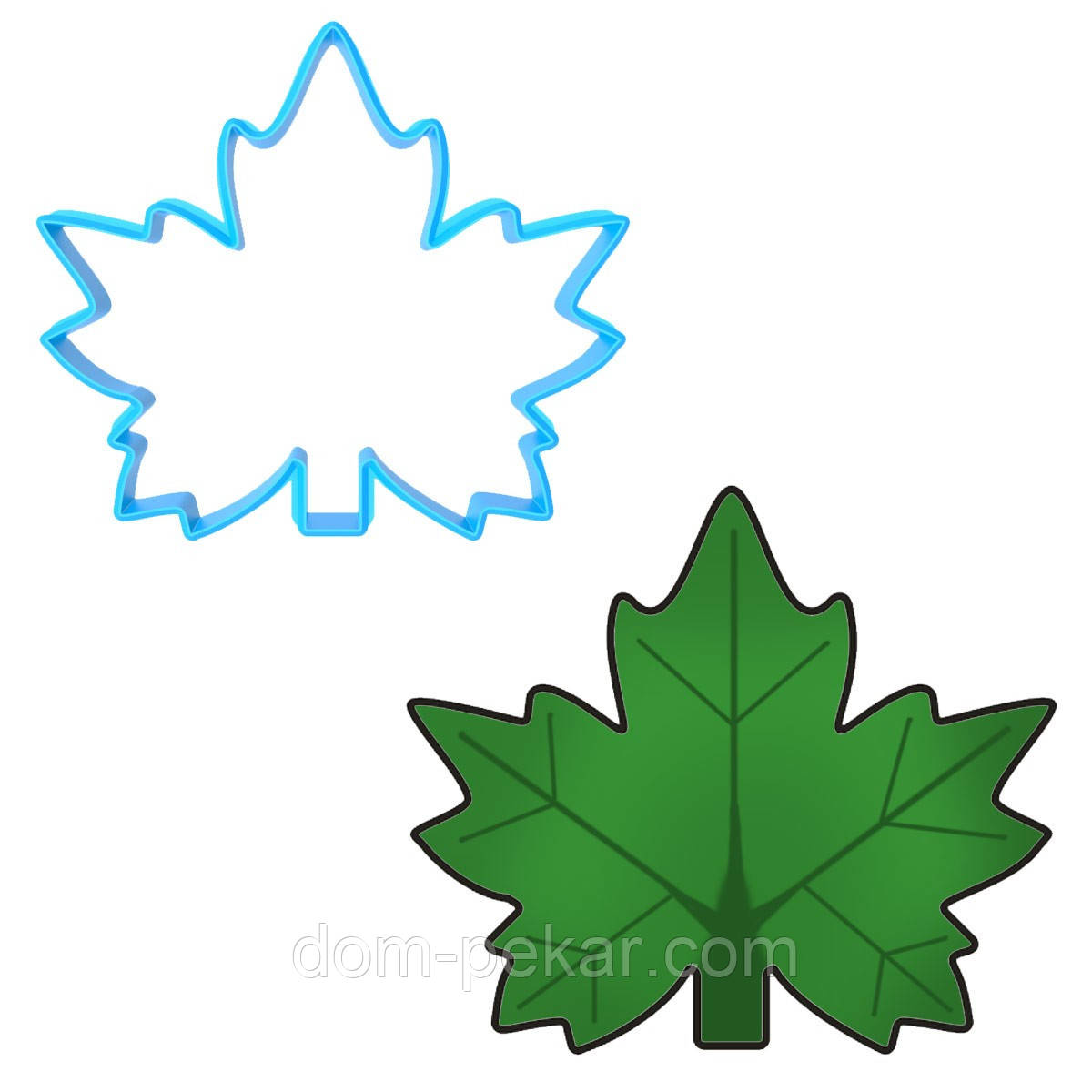 Кленовий лист вирубка для пряників 7*8 см (3D)