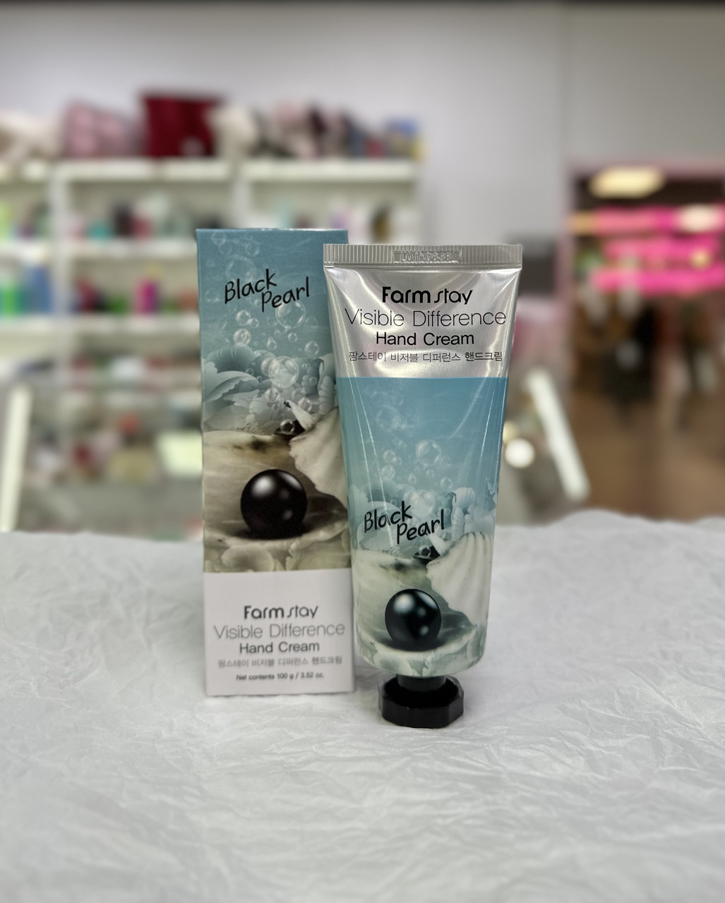 Крем для рук із екстрактом чорних перлів FarmStay Visible Difference Hand Cream Black Pearl 100мл