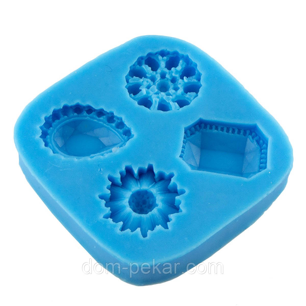 Молд для мастики Дорогоцінні камені 4 шт