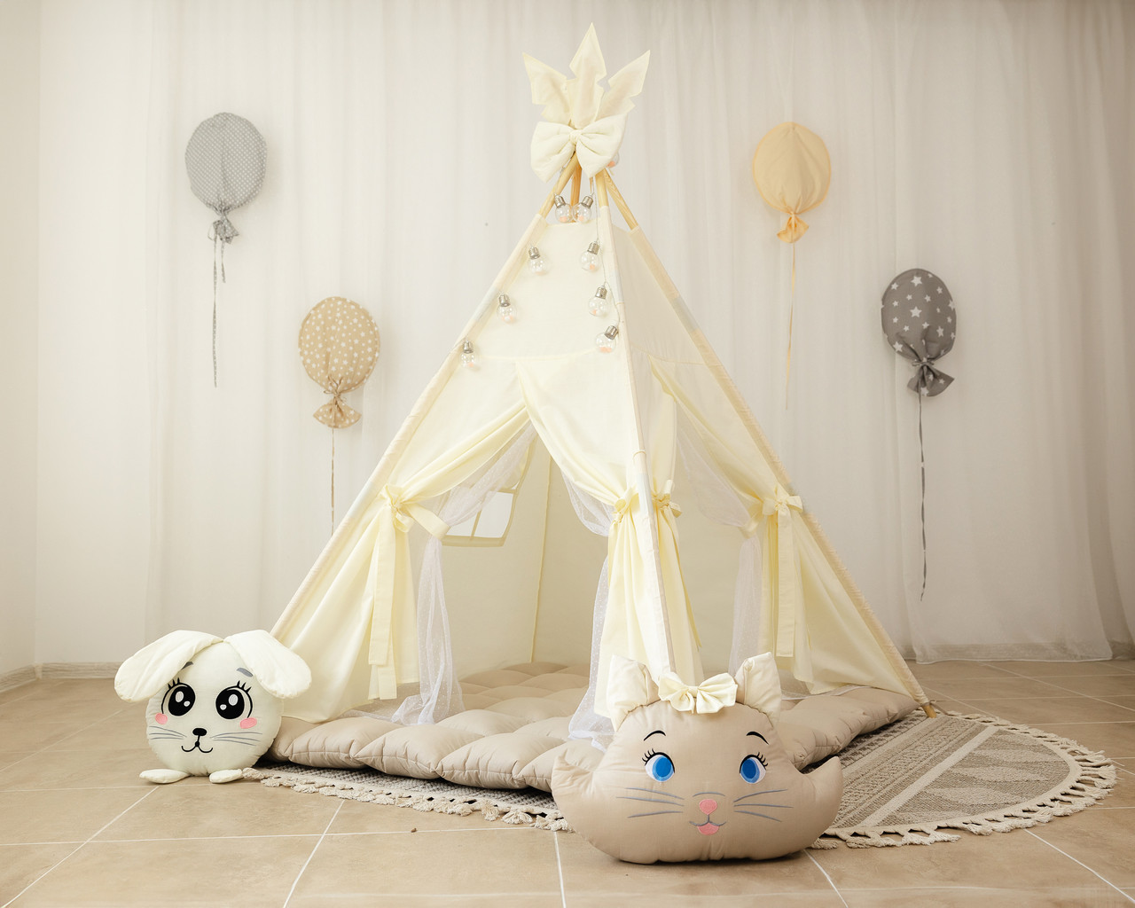 Вігвам дитячий преміум Молочна хмаринка Бон Бон, фото 1