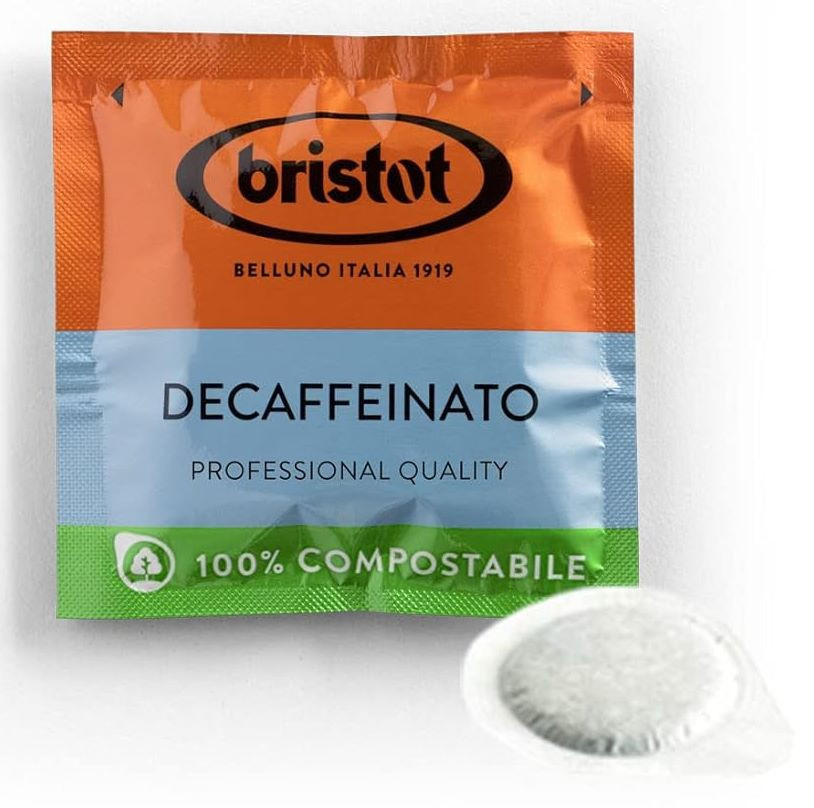 Кава в чалдах монодозах Bristot Decaffeinato 100% Арабіка 18шт Італія без кофеїну Брістот, фото 1