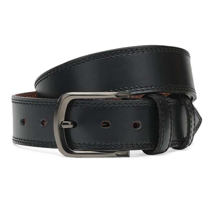 Чоловічий шкіряний ремінь Borsa Leather Cv1mb24 чорний