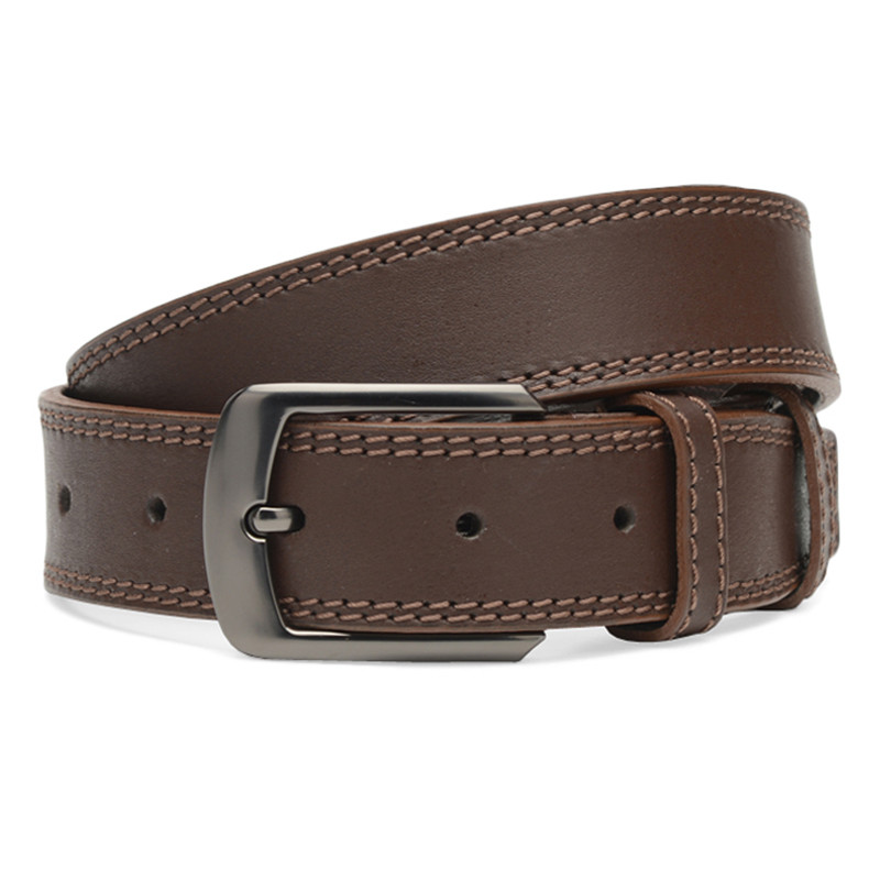 Чоловічий шкіряний ремінь Borsa Leather Cv1mb16-115 коричневий