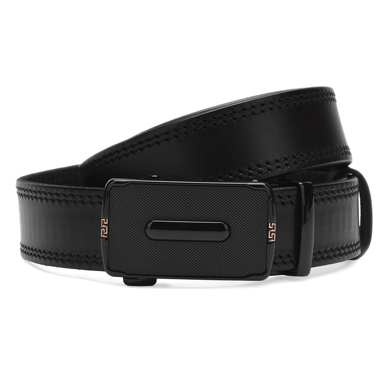 Чоловічий шкіряний ремінь Borsa Leather Cv1gn24 чорний