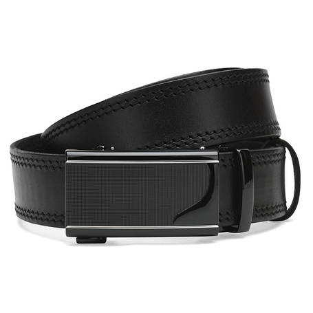 Чоловічий шкіряний ремінь Borsa Leather Cv1gnn21-115 чорний, фото 1