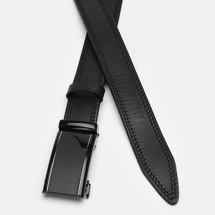 Чоловічий шкіряний ремінь Borsa Leather Cv1gnn21-115 чорний, фото 2