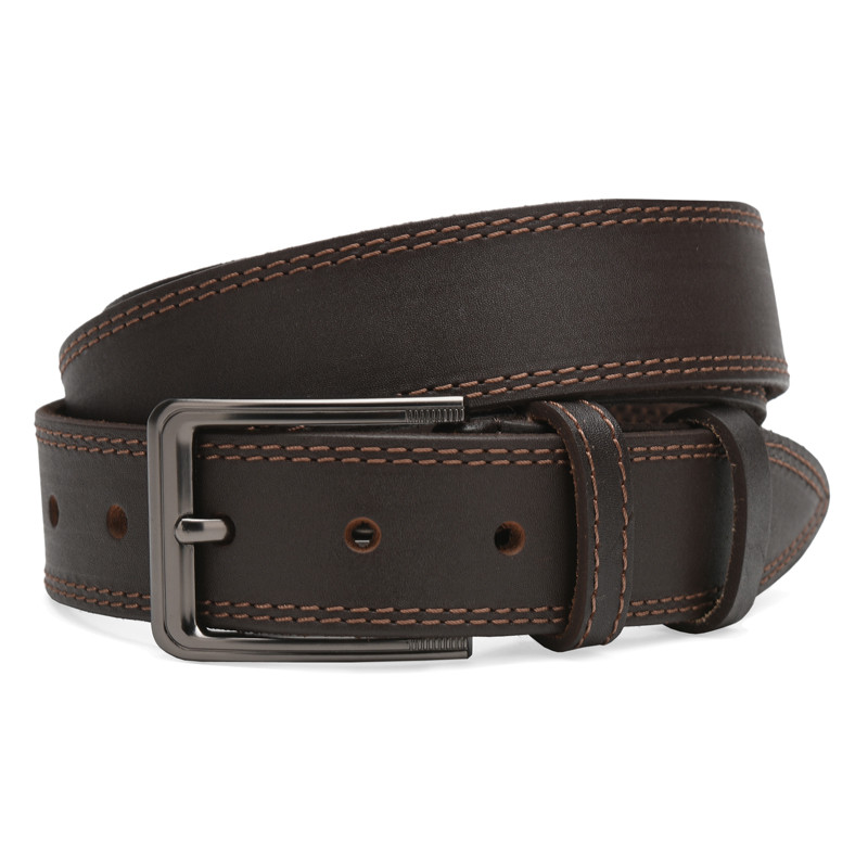 Чоловічий шкіряний ремінь Borsa Leather Cv1gnn14-115 коричневий
