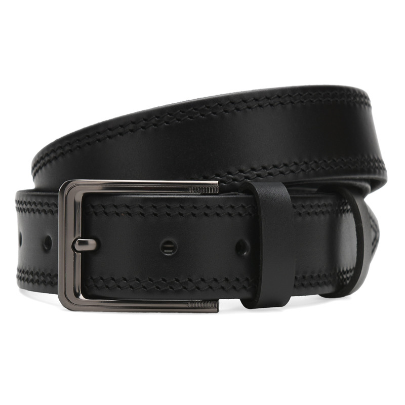 Чоловічий шкіряний ремінь Borsa Leather Cv1gnn13-115 чорний