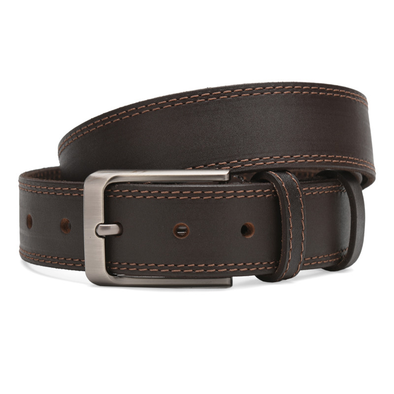 Чоловічий шкіряний ремінь Borsa Leather Cv1gn2a-115 коричневий