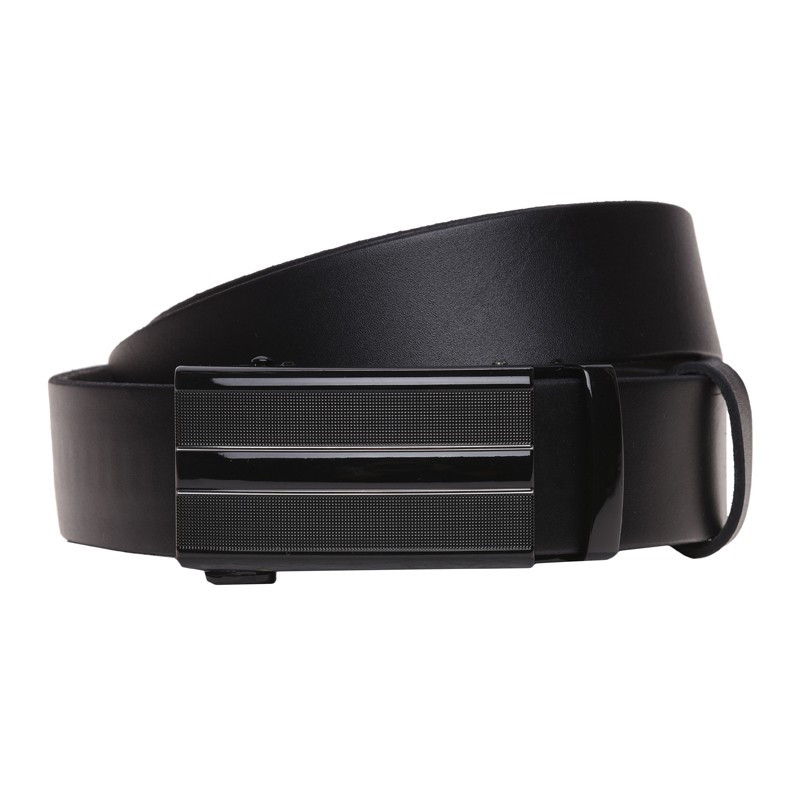 Чоловічий шкіряний ремінь Borsa Leather 125v1genav9 чорний