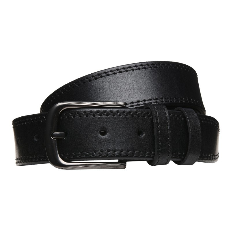 Чоловічий шкіряний ремінь Borsa Leather v1n-gen35R-115x2 чорний