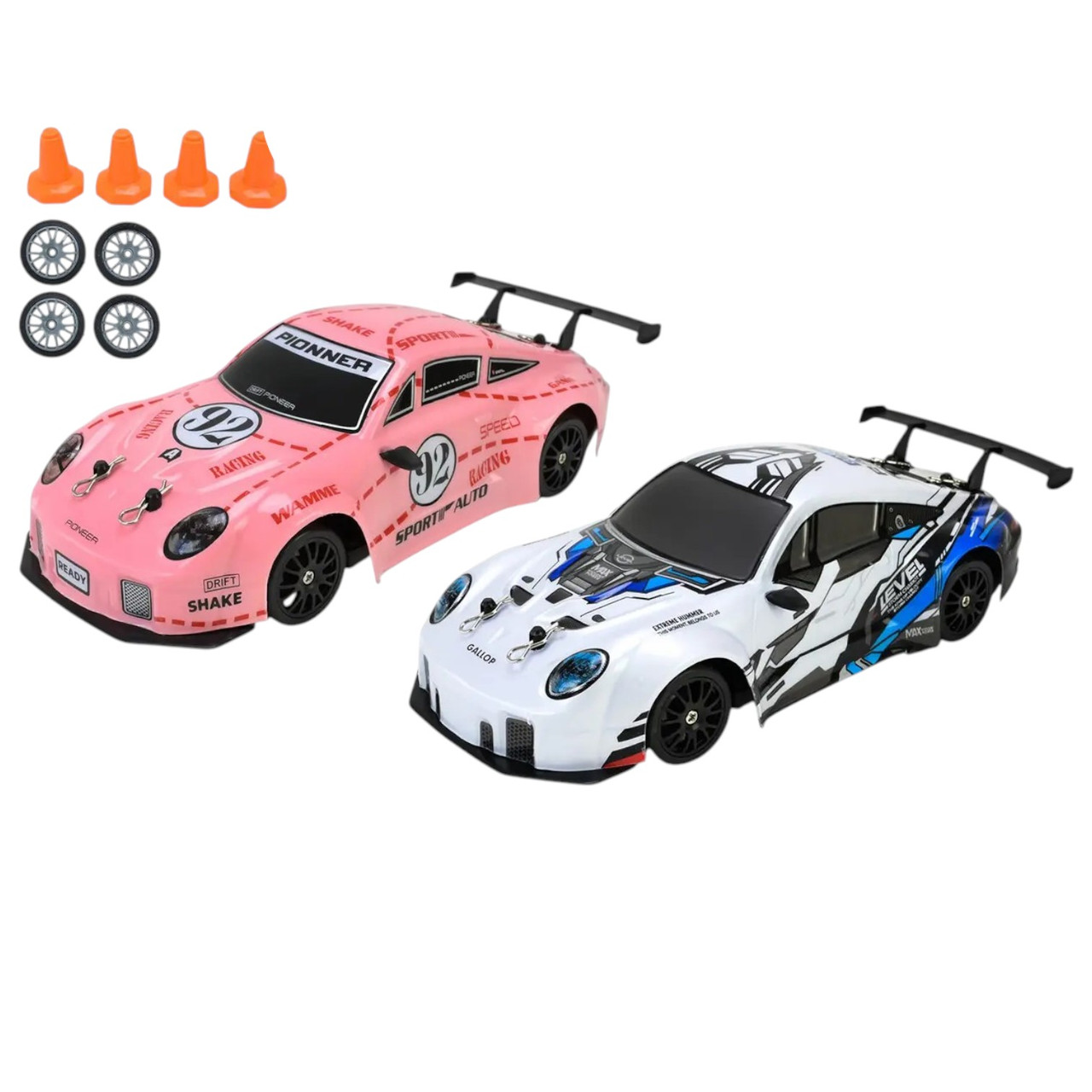 Машина на радіокеруванні Drift Car (2 кольори, зарядний пристрій USB, конуси, світло, викрутка) UD2237A, фото 1