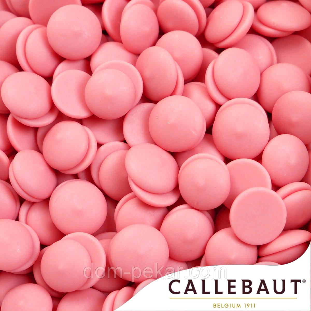 Шоколад Callebaut Strawberry рожевий зі смаком полуниці 30% E4-U70 (вага) (100 г.)
