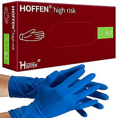 (Міцні) S РукавичкиHOFFEN (Hoff Medical) латексні нестерильні неопудрені 25 пар Сині
