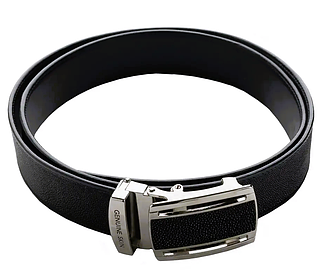 Ремінь зі шкіри ската Ekzotic Leather Чорний (stb10_2), фото 1