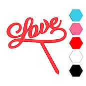 Love топер для торта 9,5*14 см (3D)