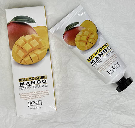 Крем для рук з екстрактом манго Jigott Real Moisture Mango Hand Cream 100мл, фото 4
