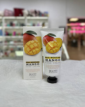 Крем для рук з екстрактом манго Jigott Real Moisture Mango Hand Cream 100мл, фото 3