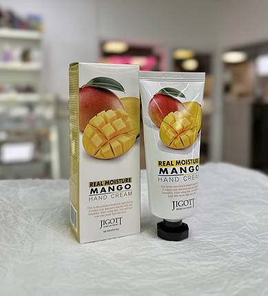Крем для рук з екстрактом манго Jigott Real Moisture Mango Hand Cream 100мл, фото 1