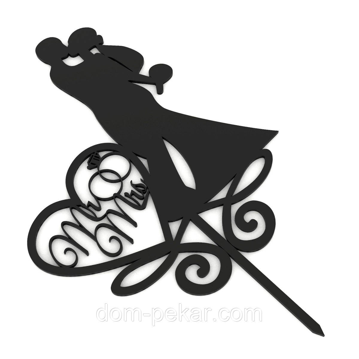 Пара-2 топер для торта 13*13 см (3D)