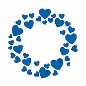 Рамка із сердець трафарет для пряника 13*13 см (TR-2)