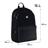 Рюкзак GoPack Education Teens 140L-3 чорний, фото 3