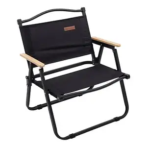 Туристичне розкладне крісло для пікніка 50×51×64 см складаний стілець для кемпінгу з алюмінієвим каркасом чорний