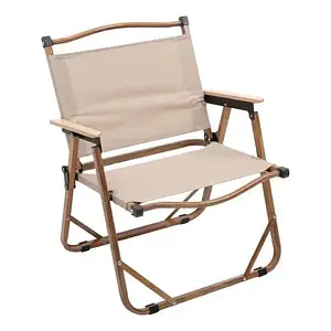 Туристичне розкладне крісло для пікніка 50×51×64 см складаний стілець для кемпінгу з алюмінієвим каркасом бежевий