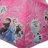 Парасолька Холодне Серце Ельза і Анна Frozen дитяча для дівчинки тростина напівавтомат Рожевий (60762), фото 5