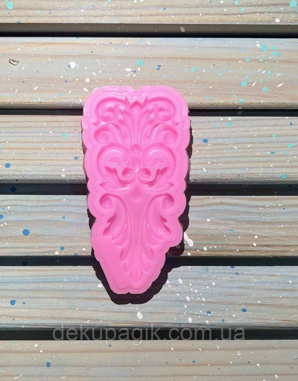 Молд силіконовий 7,5х3,5см Вензель-бордюр, фото 1