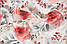 Ранфорс digital з цифровим друком "Акварельні червоні квіти", №5596, фото 4