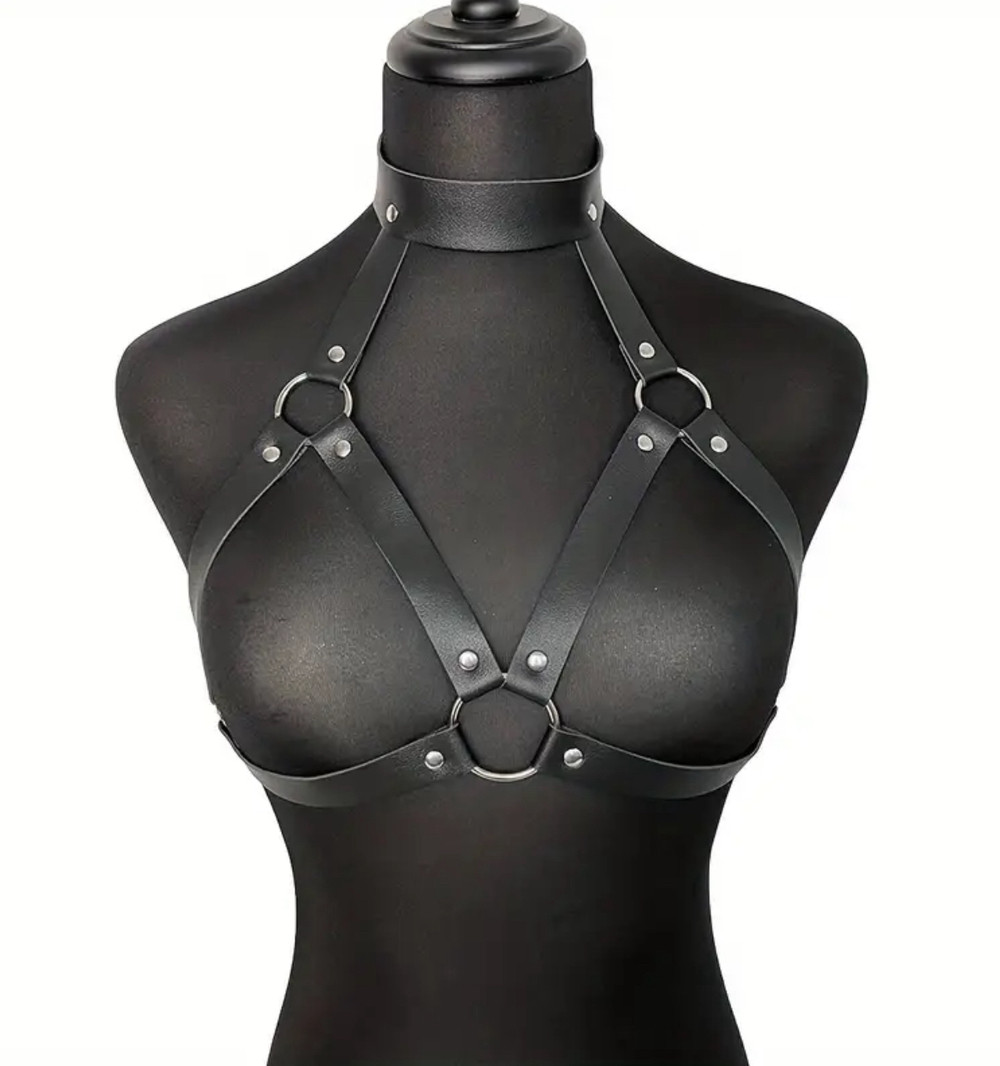 Оригінальна портупея на груди з екошкіри