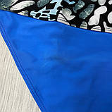 Жіночий купальник великий розмір роздільний 3XL 52 розмір синій з блакитними сірими розлученнями УЦІНКА, фото 10