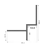 Профіль тіньового шва АСТ-10 Білий 2500мм, фото 2