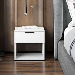 Тумбочка приліжкова з шухлядою і полицею з Ламінованого ДСП Компактна тумба в спальню 400 мм