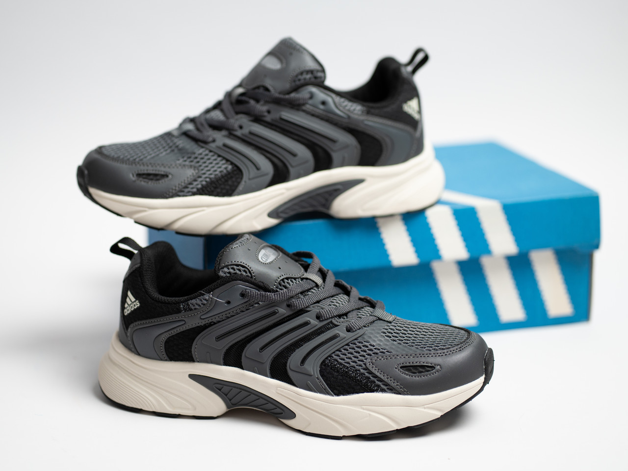 Чоловічі літні кросівки Adidas Climacool Ventania Grey сірі дихаючі
