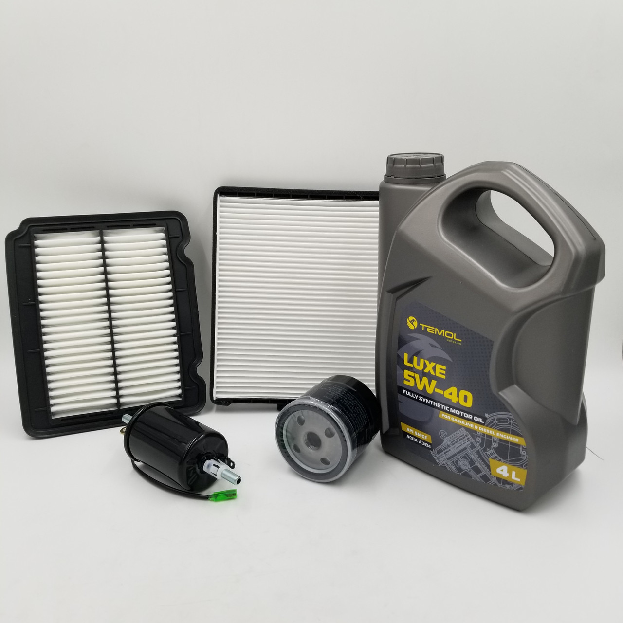 Масло TEMOL LUXE 5W-40 та фільтри Авео (масло + фільтр повітряний, масляний, салону, паливний)