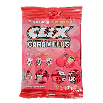 Цукерки "Полуниця" без цукру, CLIX, 42 грама